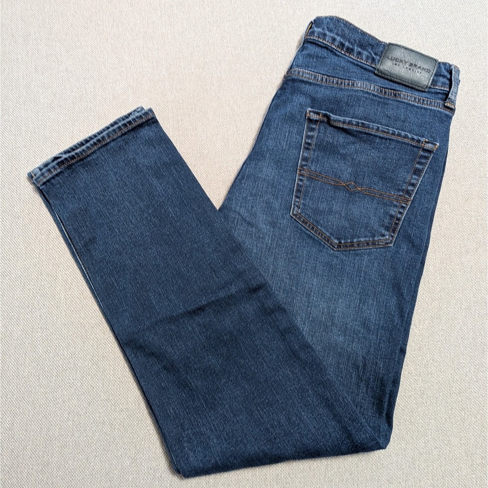 Lucky Brand 410 Athletic Slim Men's 34x32 Jeans Dark Wash Stretch Denim